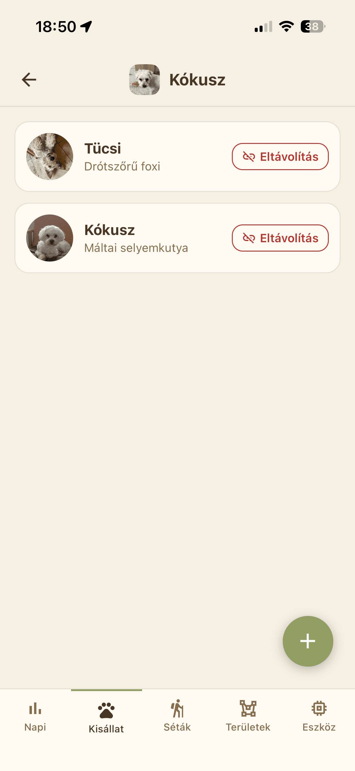 Eszköz és követés nézet